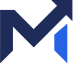 Stylized mountain peaks with a dark blue and light blue color scheme, forming a logo design.